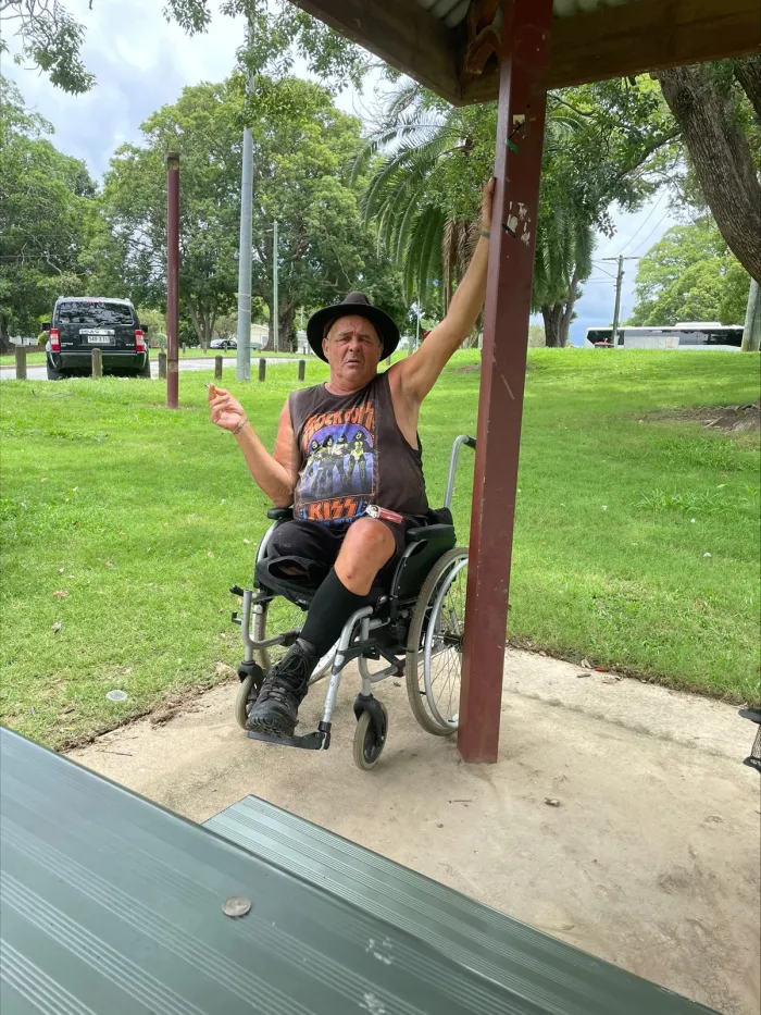 A participant enjoying a sunny day at a local park
